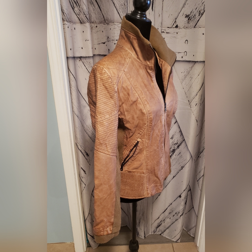 Women's GUESS faux-leather moto jacket - Large - Picture 3 of 8